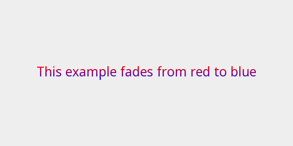 Example: Red to Blue